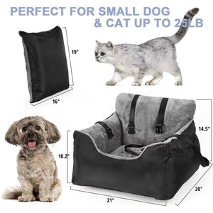 Planet Gates Pet Car Seat for Large Medium Dogs Washable Dog Booster Pet Car Seat Detachable Dog Bed for Car Back Seat Pet Travel Carrier Bed