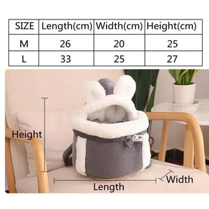 Planet Gates Pet Carrier Bag Cat Dogs Plush Backpack Outdoor Travel Walking Winter Warm Nest Kitten Puppy Hanging Chest Portable Carriers