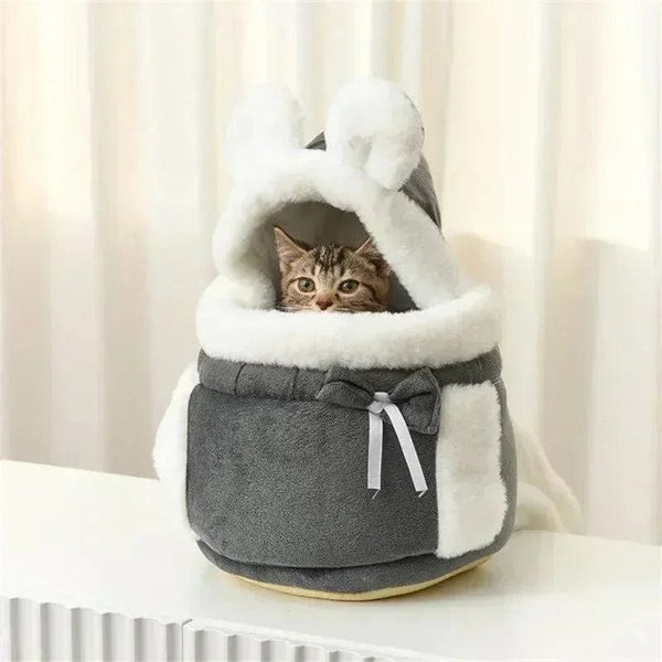 Planet Gates Pet Carrier Bag Cat Dogs Plush Backpack Outdoor Travel Walking Winter Warm Nest Kitten Puppy Hanging Chest Portable Carriers