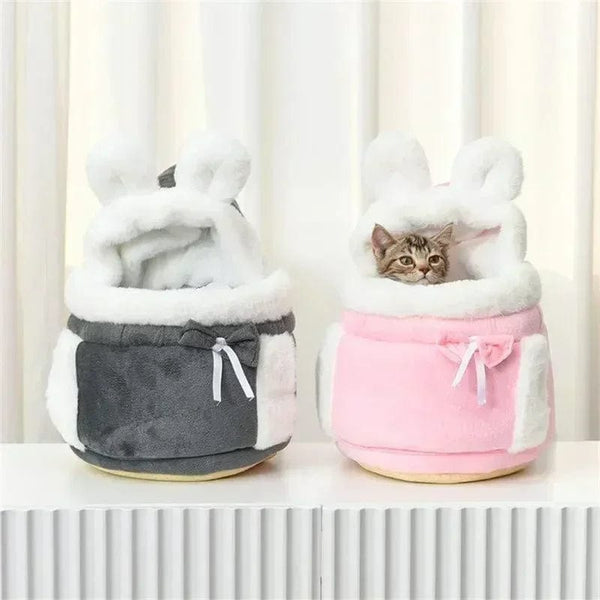 Planet Gates Pet Carrier Bag Cat Dogs Plush Backpack Outdoor Travel Walking Winter Warm Nest Kitten Puppy Hanging Chest Portable Carriers