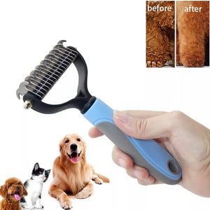Planet Gates Pet Cat Hair Removal Comb Brush Dog Grooming Shedding Tools Puppy Hair Shedding Trimmer Pet Fur Trimming Dematting Deshedd Combs