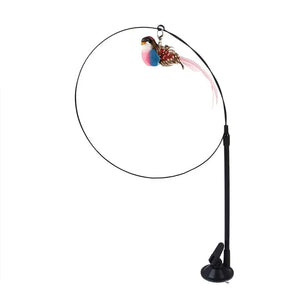 Planet Gates Pet Cat Toy Cat Wand Fluffy Feather with Bell Sucker Cat Stick Toy Interactive Toys for Cats Kitten Hunting Exercise Pet Product