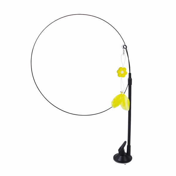 Planet Gates Pet Cat Toy Cat Wand Fluffy Feather with Bell Sucker Cat Stick Toy Interactive Toys for Cats Kitten Hunting Exercise Pet Product