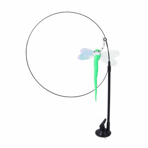 Planet Gates Pet Cat Toy Cat Wand Fluffy Feather with Bell Sucker Cat Stick Toy Interactive Toys for Cats Kitten Hunting Exercise Pet Product