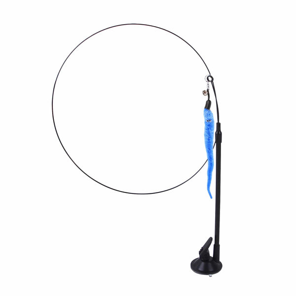 Planet Gates Pet Cat Toy Cat Wand Fluffy Feather with Bell Sucker Cat Stick Toy Interactive Toys for Cats Kitten Hunting Exercise Pet Product