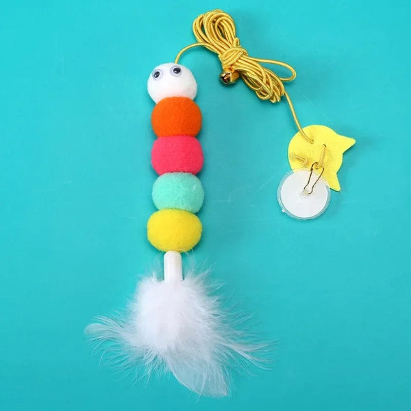 Planet Gates Pet Cat Toys Elasticity Retractable Hanging Door Type Interactive Toy for Kitten Mouse Catnip Scratch Rope Toy Pet Supplies Gift
