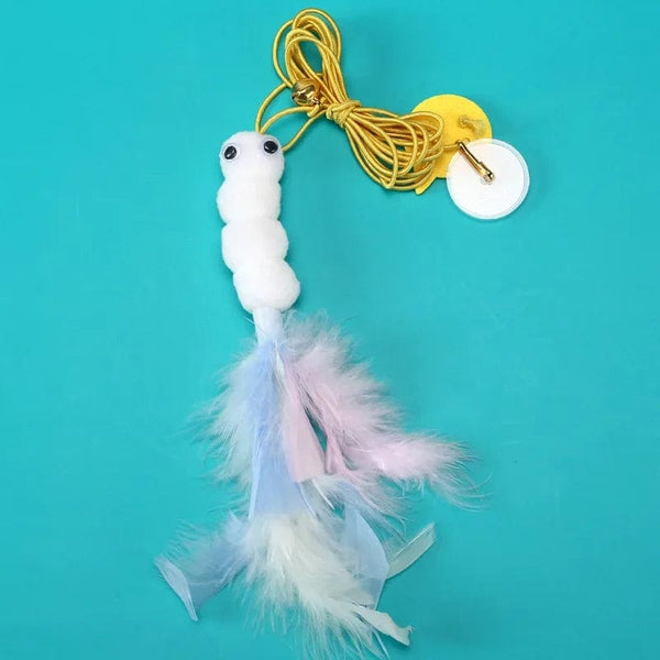 Planet Gates Pet Cat Toys Elasticity Retractable Hanging Door Type Interactive Toy for Kitten Mouse Catnip Scratch Rope Toy Pet Supplies Gift