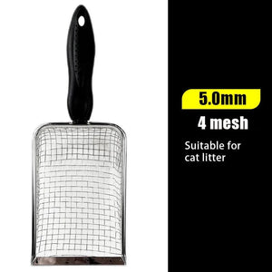 Planet Gates Pet Cleaning Tools Stainless Steel Feces Shovel Net Cat Litter Shovel Reptiles Lizard Sand Shovel Mesh Screen Fecal Spoon