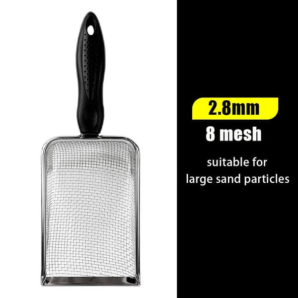 Planet Gates Pet Cleaning Tools Stainless Steel Feces Shovel Net Cat Litter Shovel Reptiles Lizard Sand Shovel Mesh Screen Fecal Spoon