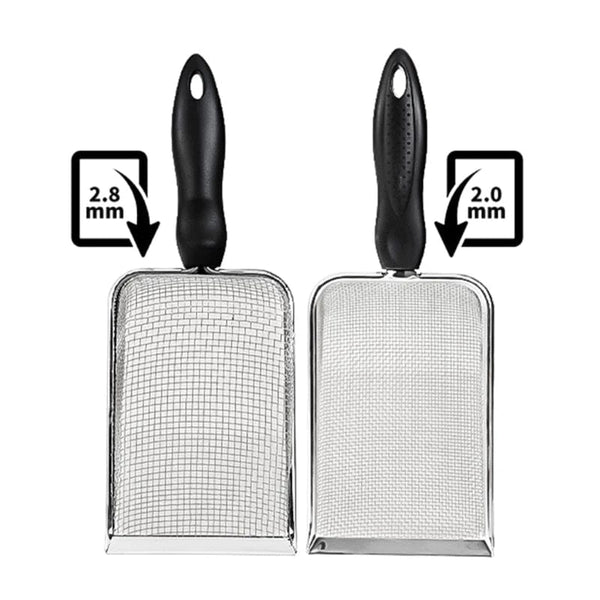 Planet Gates Pet Cleaning Tools Stainless Steel Feces Shovel Net Cat Litter Shovel Reptiles Lizard Sand Shovel Mesh Screen Fecal Spoon