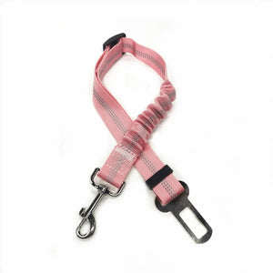 Planet Gates Pet Dog Car Seat Belt Retractable Buffer Elastic Reflective Safety Traction Rope Dog Leash Harness Dogs Dog Accessories Supplies