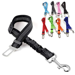 Planet Gates Pet Dog Car Seat Belt Retractable Buffer Elastic Reflective Safety Traction Rope Dog Leash Harness Dogs Dog Accessories Supplies