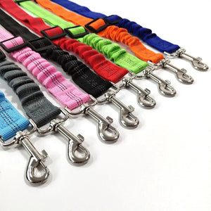 Planet Gates Pet Dog Car Seat Belt Retractable Buffer Elastic Reflective Safety Traction Rope Dog Leash Harness Dogs Dog Accessories Supplies