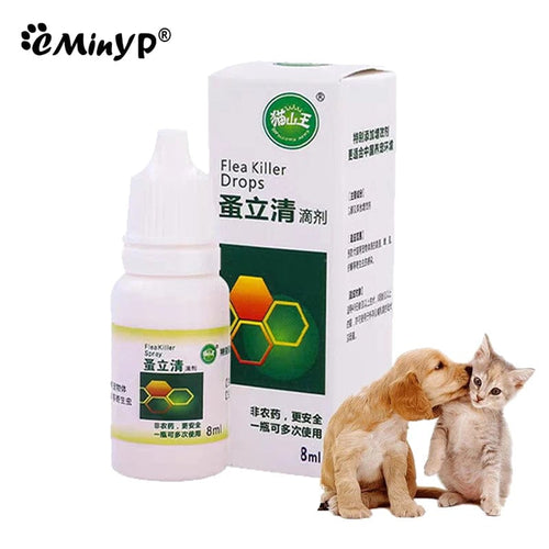 Planet Gates Pet Dog Flea Killer Vitro Drops Long-Lasting Control Repel Anti Fleas Cat Ticks Lice Insect Remover For Cats Dogs Repeller 8ML