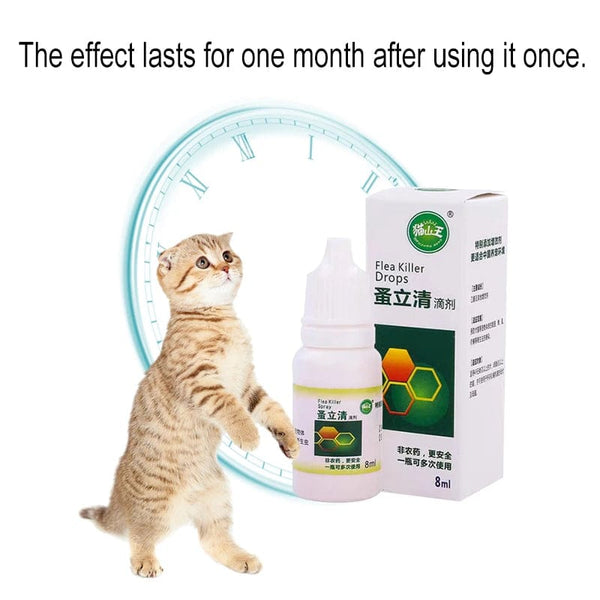 Planet Gates Pet Dog Flea Killer Vitro Drops Long-Lasting Control Repel Anti Fleas Cat Ticks Lice Insect Remover For Cats Dogs Repeller 8ML