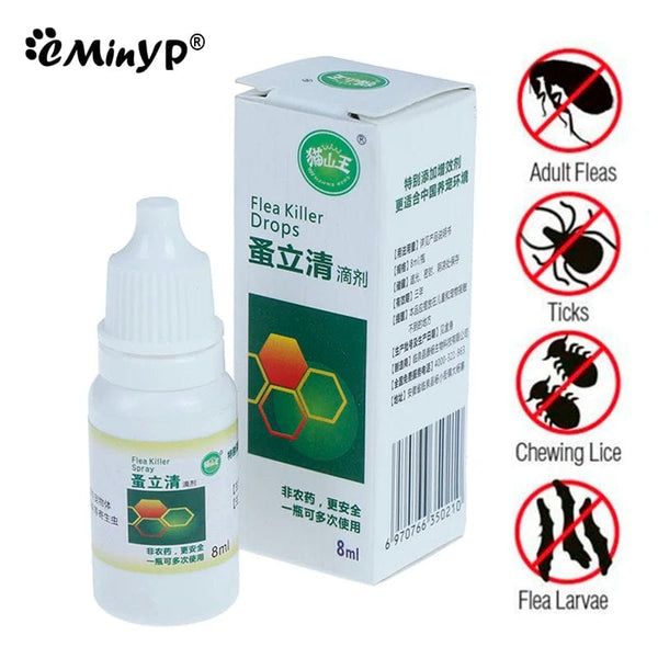 Planet Gates Pet Dog Flea Killer Vitro Drops Long-Lasting Control Repel Anti Fleas Cat Ticks Lice Insect Remover For Cats Dogs Repeller 8ML