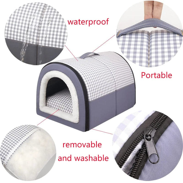Planet Gates Pet Dog House Soft Cozy Pet Sleeping Bed for Small Medium Dogs Cats Foldable Removable Puppy Nest Portable Kennel Pet Supplies