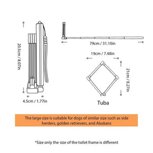 Planet Gates Pet Dog Long Handle Pet Pooper Scooper Foldable Dog Pee Catcher Urine Stick multifunctional Dog Poop Catcher Waste Cleaning Tool