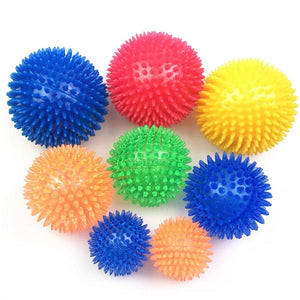 Planet Gates Pet Dog Toys Cat Puppy Sounding Toy Polka Squeaky Tooth Cleaning Ball TPR Training Pet Teeth Chewing Toy Thorn Balls Accessories