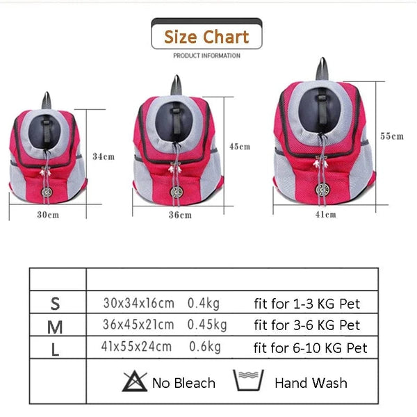 Planet Gates Pet Dog Travel Backpack Portable Outdoor Breathable Mesh Cat Puppy Double Shoulder Carrier Bag for Small Large Dogs Pet Supplies