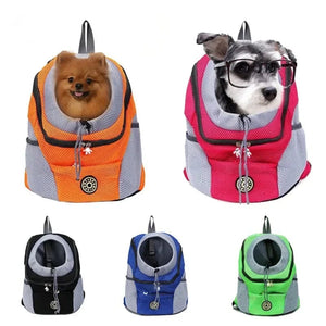 Planet Gates Pet Dog Travel Backpack Portable Outdoor Breathable Mesh Cat Puppy Double Shoulder Carrier Bag for Small Large Dogs Pet Supplies
