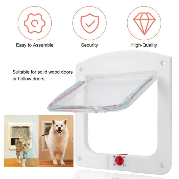 Planet Gates Pet Dogs Cats Door New Safe Lockable Magnetic Screen Outdoor Window 4 Way Locking Gate House Enter Freely Fashion Pretty Garden