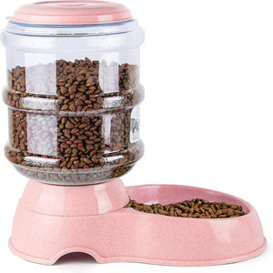 Planet Gates Pet Feeder-Pink Automatic Water Dispenser Large Capacity Pet Feeder Small Dog Food Bowl  Cat Feeder Drinking Bowl Pet Feeding Drinker Water Bowl