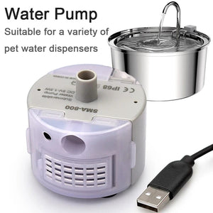 Planet Gates Pet Fountain Motor Submersible Pump Cat Water Drinker SMA-800 USB Water Pump Cats Fountain Accessories Mute DC 5V/1A Water Pump