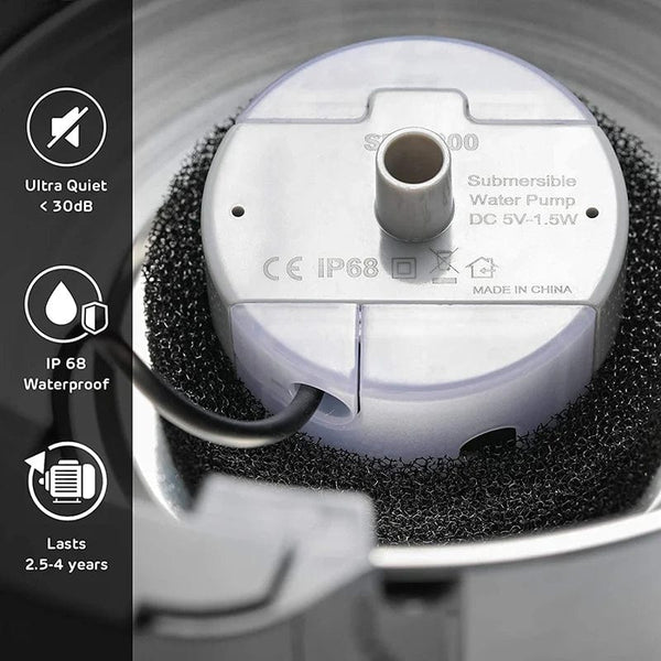 Planet Gates Pet Fountain Motor Submersible Pump Cat Water Drinker SMA-800 USB Water Pump Cats Fountain Accessories Mute DC 5V/1A Water Pump