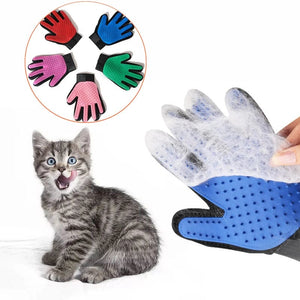 Planet Gates Pet Glove Cat Grooming Glove Cat Hair Deshedding Brush Gloves Dog Comb for Cats Bath Hair Remover Clean Massage Brush For Animal