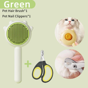 Planet Gates Pet Grooming Needle Brush Magic Massage Comb Hair Remover Pets General Supplies with Pet Nail Clippers For Cat Dog Cleaning Care