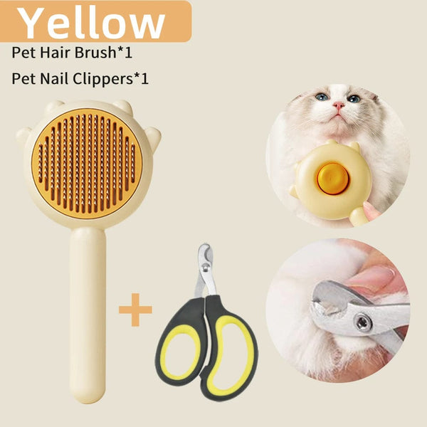 Planet Gates Pet Grooming Needle Brush Magic Massage Comb Hair Remover Pets General Supplies with Pet Nail Clippers For Cat Dog Cleaning Care