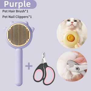 Planet Gates Pet Grooming Needle Brush Magic Massage Comb Hair Remover Pets General Supplies with Pet Nail Clippers For Cat Dog Cleaning Care