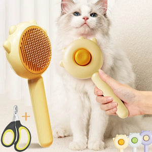 Planet Gates Pet Grooming Needle Brush Magic Massage Comb Hair Remover Pets General Supplies with Pet Nail Clippers For Cat Dog Cleaning Care