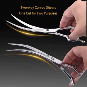 Planet Gates Pet Grooming Scissors Dog Hair Professional Trimming Scissors Set Teddy Haircutting Bent Scissors Pet Clippers Portable Sets