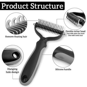 Planet Gates Pet Hair Removal Comb Cat Dog Brush Pet Hair Grooming Tool Puppy Hair Shedding Combs Pet Fur Trimming Dematting Deshedding Brush