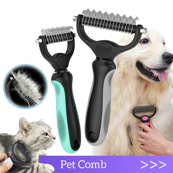 Planet Gates Pet Hair Removal Comb Cat Dog Brush Pet Hair Grooming Tool Puppy Hair Shedding Combs Pet Fur Trimming Dematting Deshedding Brush