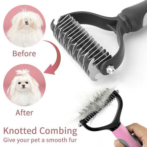 Planet Gates Pet Hair Removal Comb Cat Dog Brush Pet Hair Grooming Tool Puppy Hair Shedding Combs Pet Fur Trimming Dematting Deshedding Brush