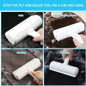 Planet Gates Pet Hair Roller Remover Lint Brush 2-Way Dog Cat Comb Tool Convenient Cleaning Dog Cat Fur Brush Base Home Sofa Clothe Cleaning