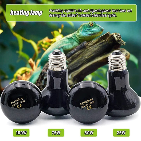 Planet Gates Pet Heating Lamp E27 Night Lamp For Amphibian Snake Lamp Heat Reptile Bulb UV Light 25W 50W 75W 100W AC220-240V