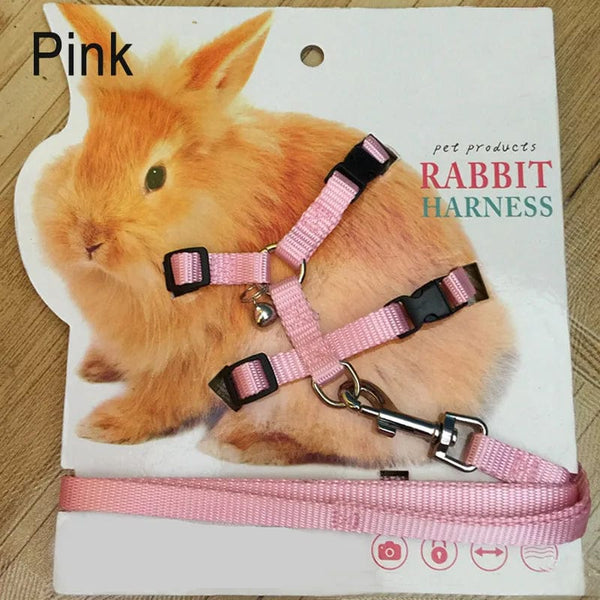 Planet Gates Pet Rabbit Soft Harness Leash Adjustable Bunny Traction Rope for Running Walking SAL99