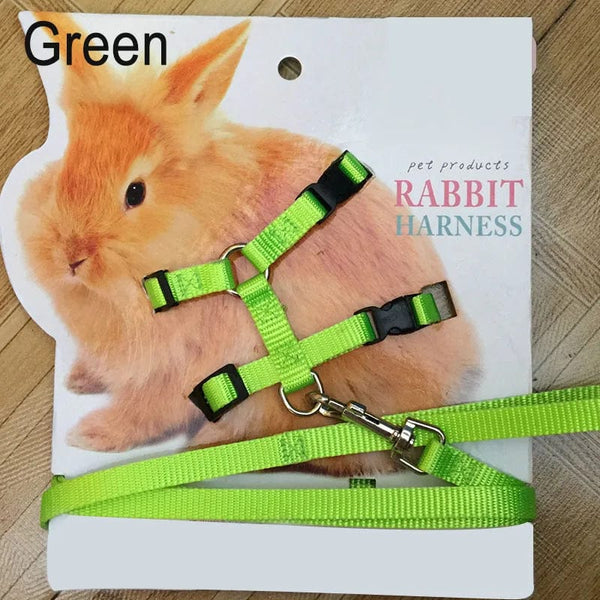 Planet Gates Pet Rabbit Soft Harness Leash Adjustable Bunny Traction Rope for Running Walking SAL99