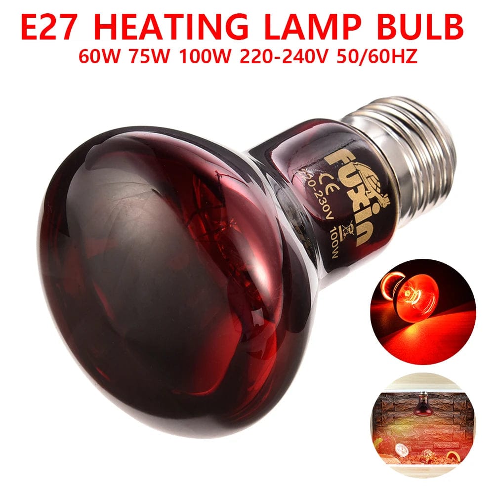 Planet Gates Pet Red Heating Lamp E27 Day Night For Amphibian Snake Lamp Heat Reptile Bulb UV Light 25W 50W 100W AC220-240V