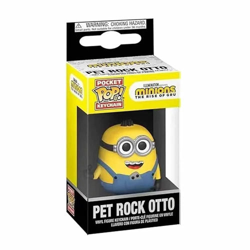 Planet Gates PET ROCK OTTO Hot POP Keychain Despicable Minions Me CARL Pajama Bob KUNG FU KEVIN ROCK OTTO Keychain Toys Digital Bag Children's Gifts Toys