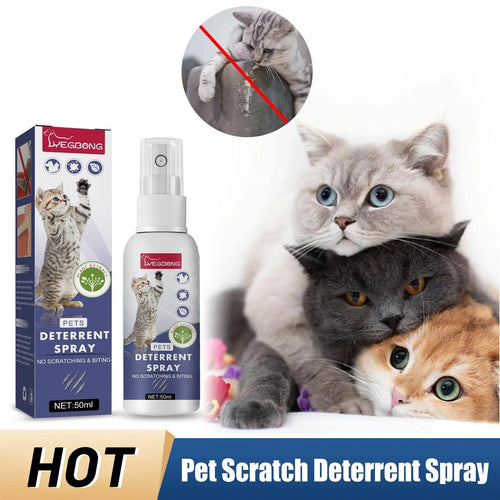 Planet Gates Pet Scratch Deterrent Spray Cat Anti Scratch Furniture Sofa Protector Natural Plant Extracts Safe Pet Stop Scratching Spray 50ml