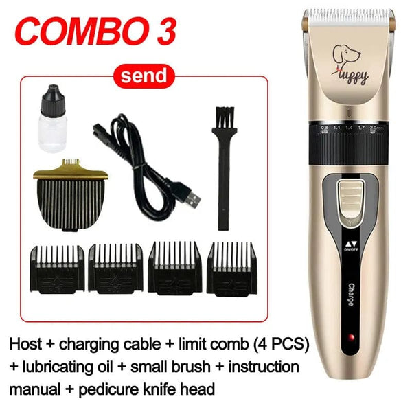 Planet Gates Pet Shaving Machine Dog Clipper Sets Dog Hair Grooming Barber Trimmer Set Cordless Rechargeable Pet Shaving Machine Pet Supplies