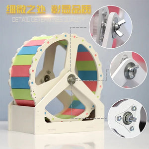 Planet Gates Pet Sport Wheel Hamster Disc Exercise Wheel With Stand Rotatory Jogging Wheel Hamster Running Wheel Funny Running Disc Toy