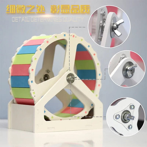Planet Gates Pet Sport Wheel Hamster Disc Exercise Wheel With Stand Rotatory Jogging Wheel Hamster Running Wheel Funny Running Disc Toy