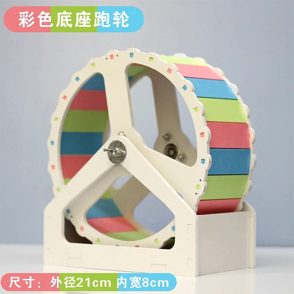 Planet Gates Pet Sport Wheel Hamster Disc Exercise Wheel With Stand Rotatory Jogging Wheel Hamster Running Wheel Funny Running Disc Toy