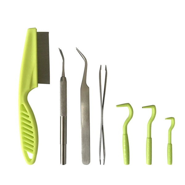 Planet Gates Pet Tick Removal Dog Cat Flea Remover Tool Pet Grooming Supplies Tick Hook Professional Tools For Cat Dog Horse Human Wholesale